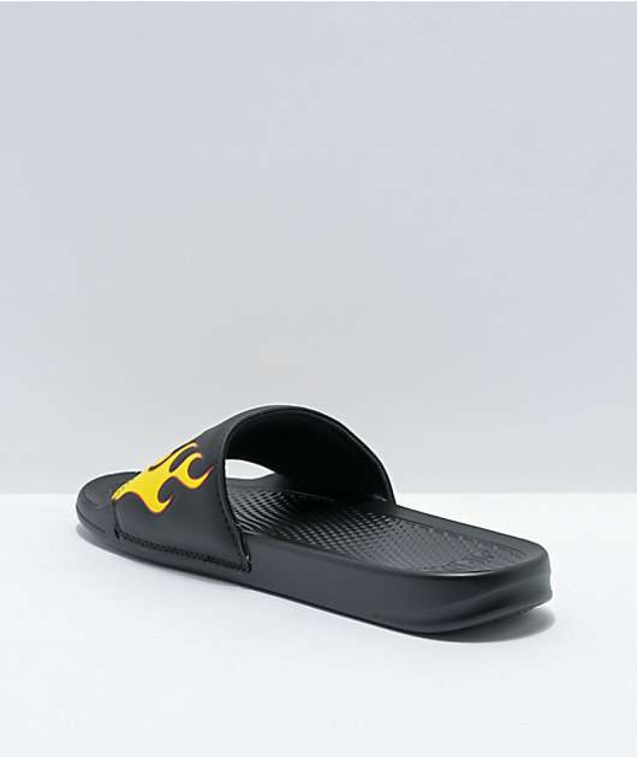 Sandals * | Ripndip Welcome To Heck Slide Black Slide Sandals Outlet