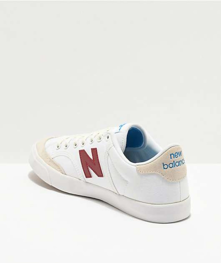 Skate Shoes * | New Balance Numeric 212 White & Burgundy Skate Shoes Outlet