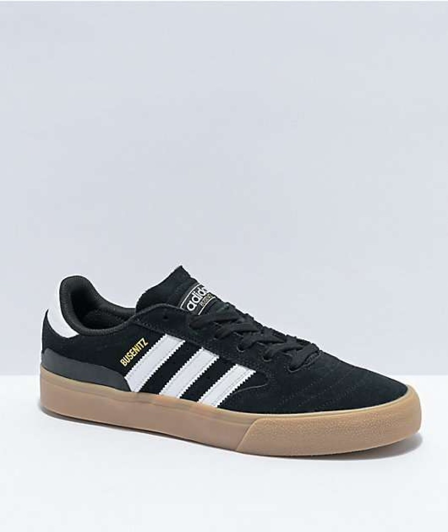 Shoes * | Adidas Busenitz Black, White & Gum Vulcanized Shoes Promotions