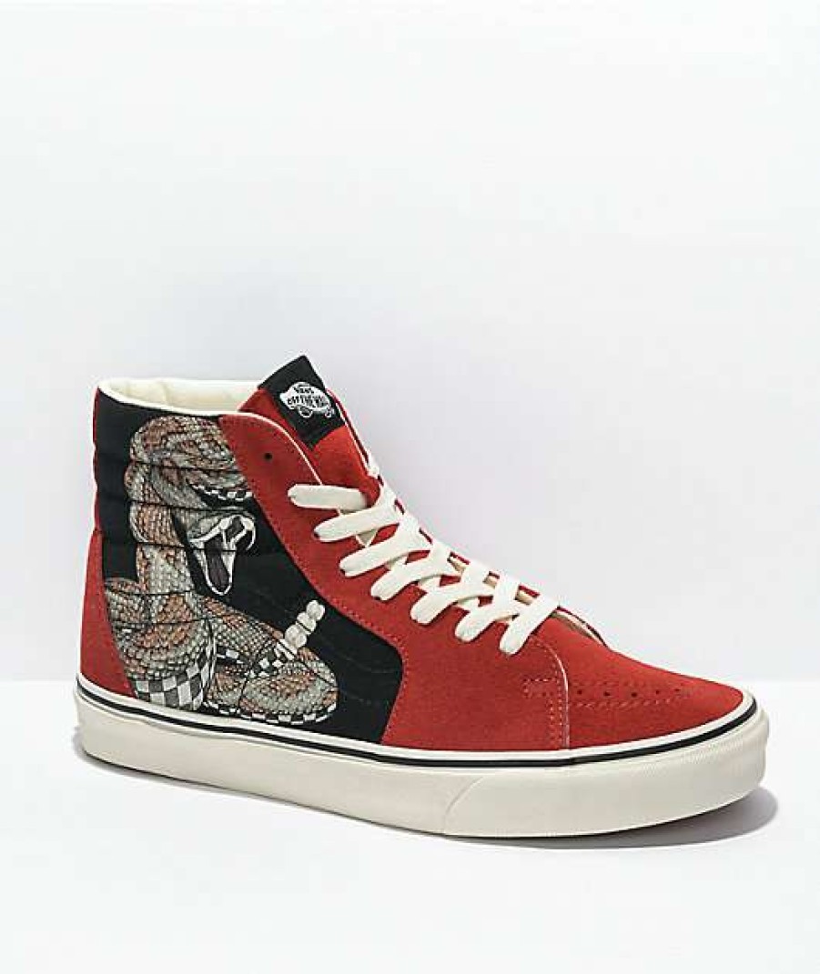 Vans * | Vans Sk8-Hi Desert Snake Chili Red Skate Shoes Promotions