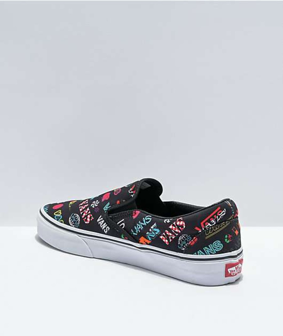 Vans * | Vans Slip-On Disrupt Black & White Skate Shoes Promotions