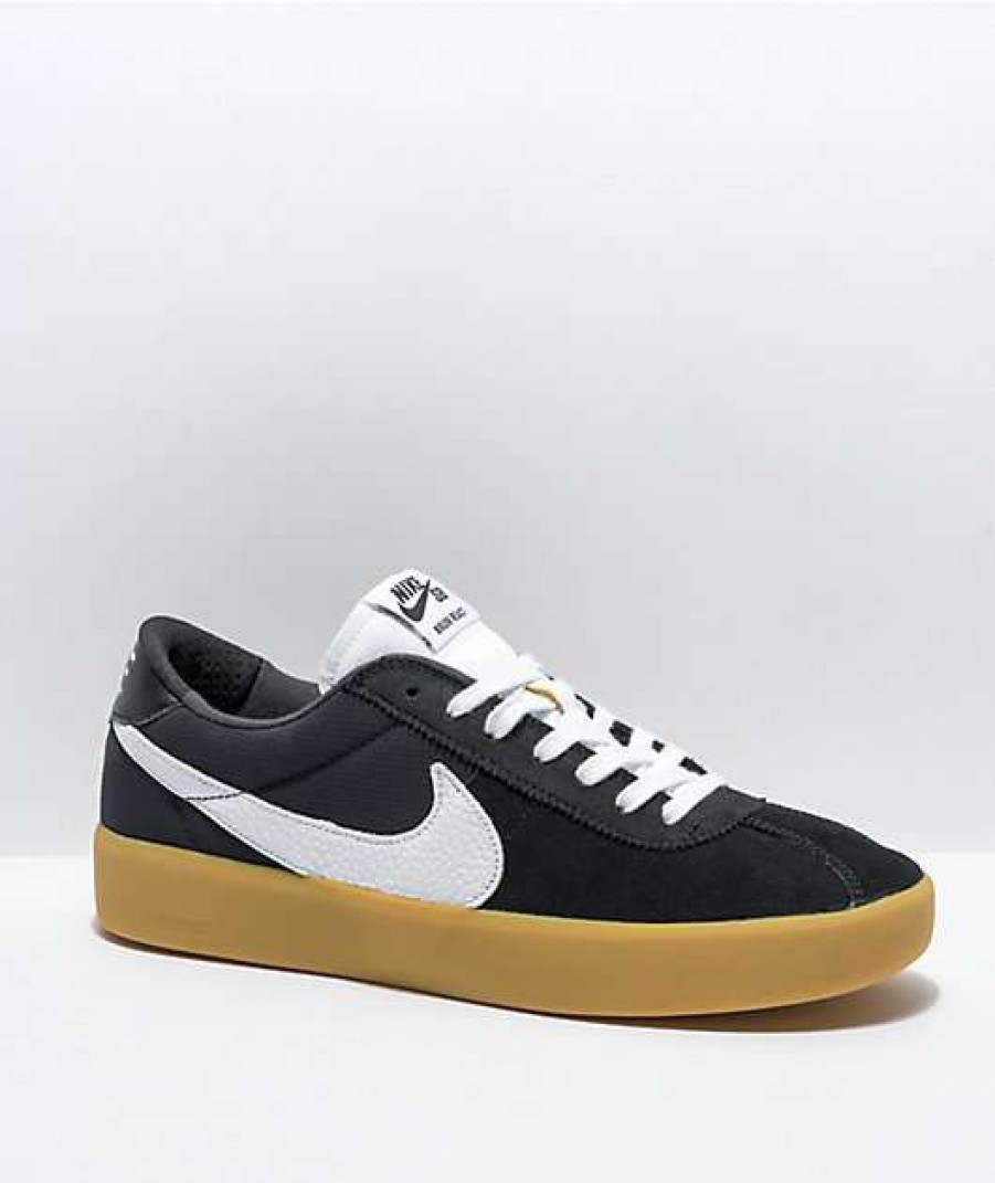 Nike * | Nike Sb Bruin React Black, White & Gum Skate Shoes Promotions