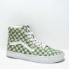 Vans * | Vans Sk8-Hi Checker Light Green & White Skate Shoes Promotions