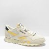 Sneakers * | Reebok Classic Nylon & Canvas White & Yellow Shoes Outlet