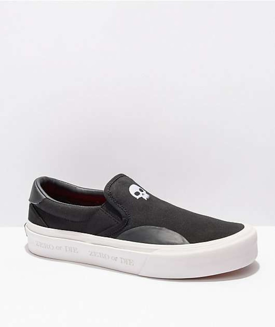 Shoes * | Straye X Zero Ventura X-Ray Black, White, & Red Slip-On Skate Shoes Outlet