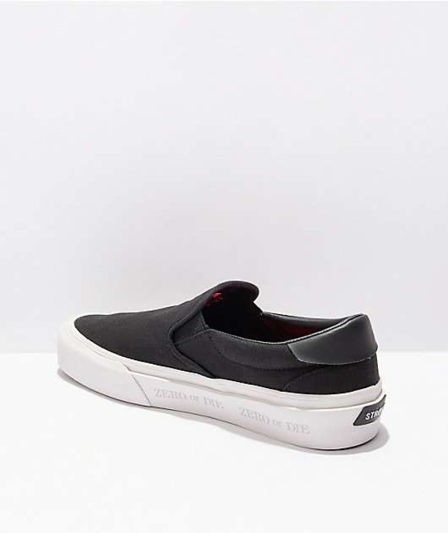 Shoes * | Straye X Zero Ventura X-Ray Black, White, & Red Slip-On Skate Shoes Outlet