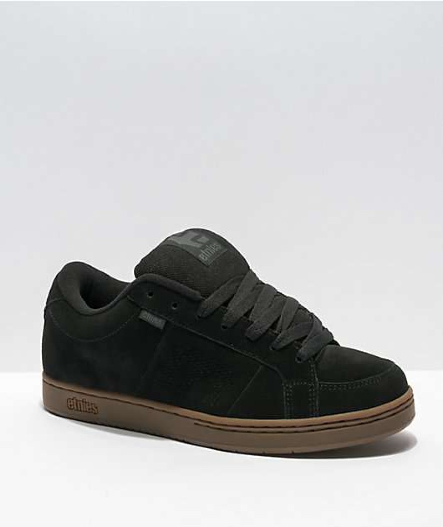 Shoes * | Etnies Kingpin Black, Dark Grey, & Gum Skate Shoes Outlet