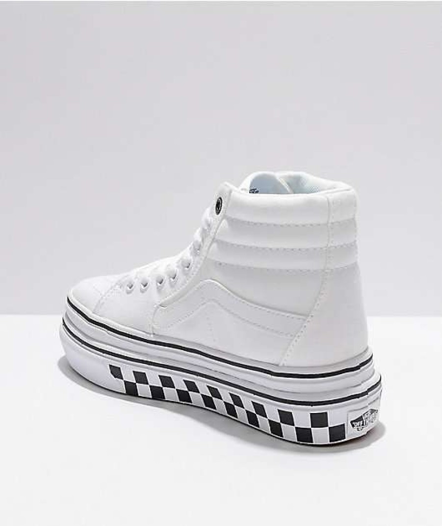 Vans * | Vans Sk8-Hi Comfycush Super White Platform Shoes Promotions