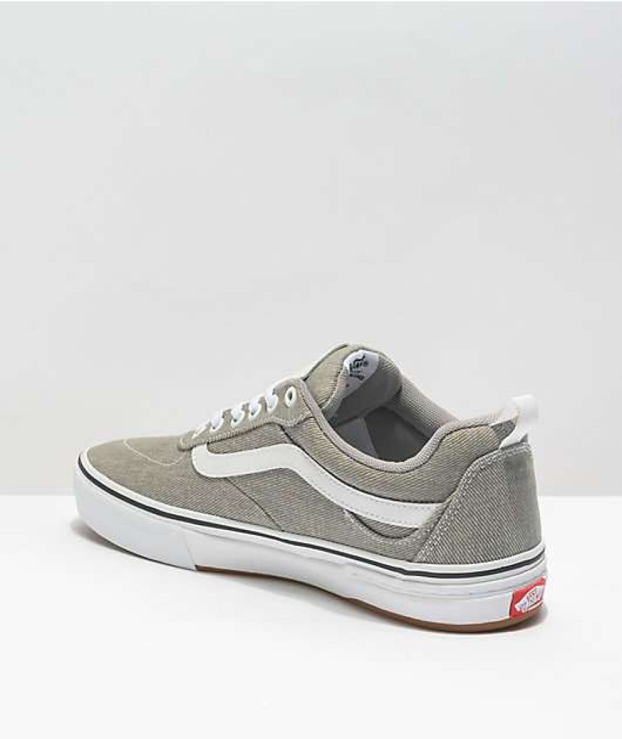 Vans * | Vans Skate Kyle Walker Grey & White Denim Skate Shoes Promotions