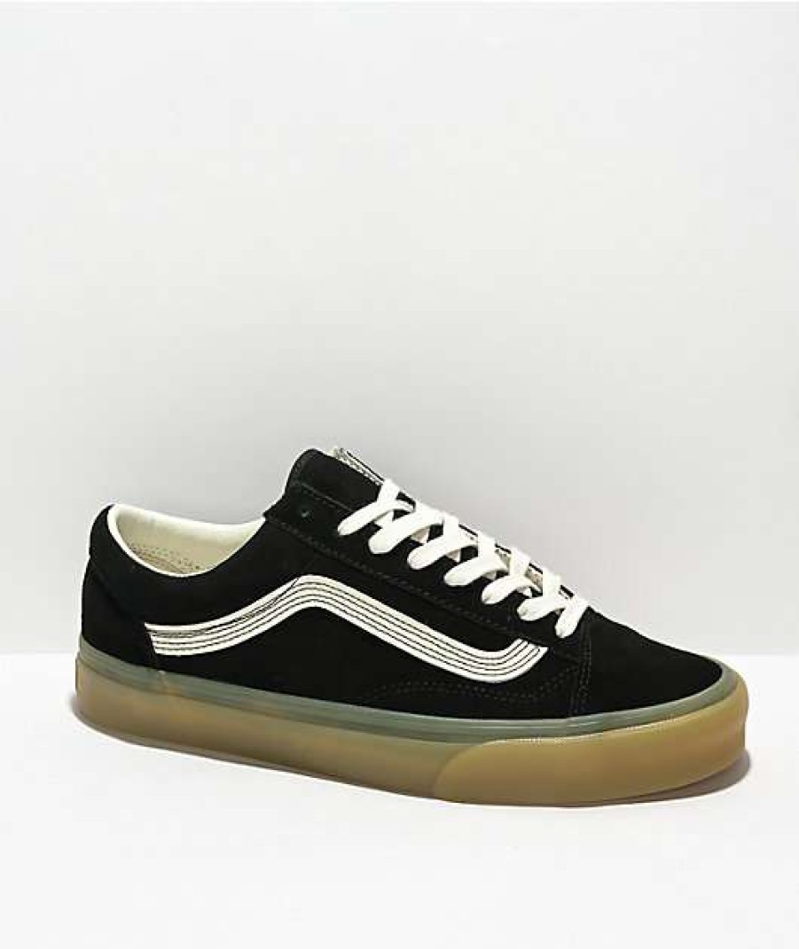 Vans * | Vans Old Skool Black, Marshmallow, & Double Light Gum Skate Shoes Promotions