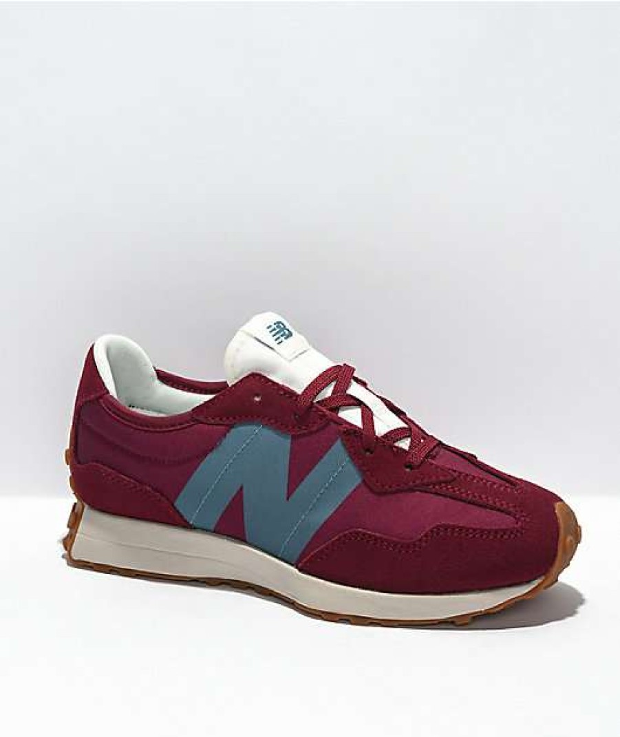 Sneakers * | New Balance Lifestyle 327 Maroon & White Shoes Outlet