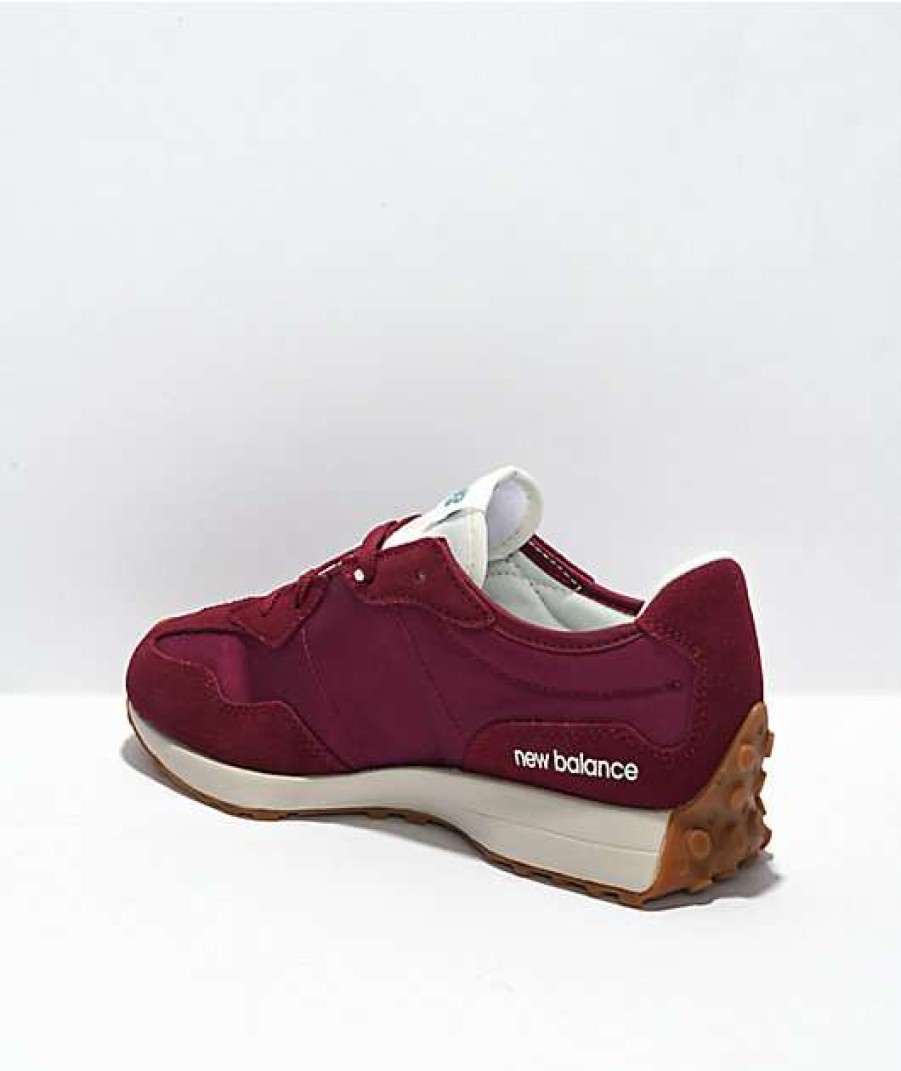 Sneakers * | New Balance Lifestyle 327 Maroon & White Shoes Outlet