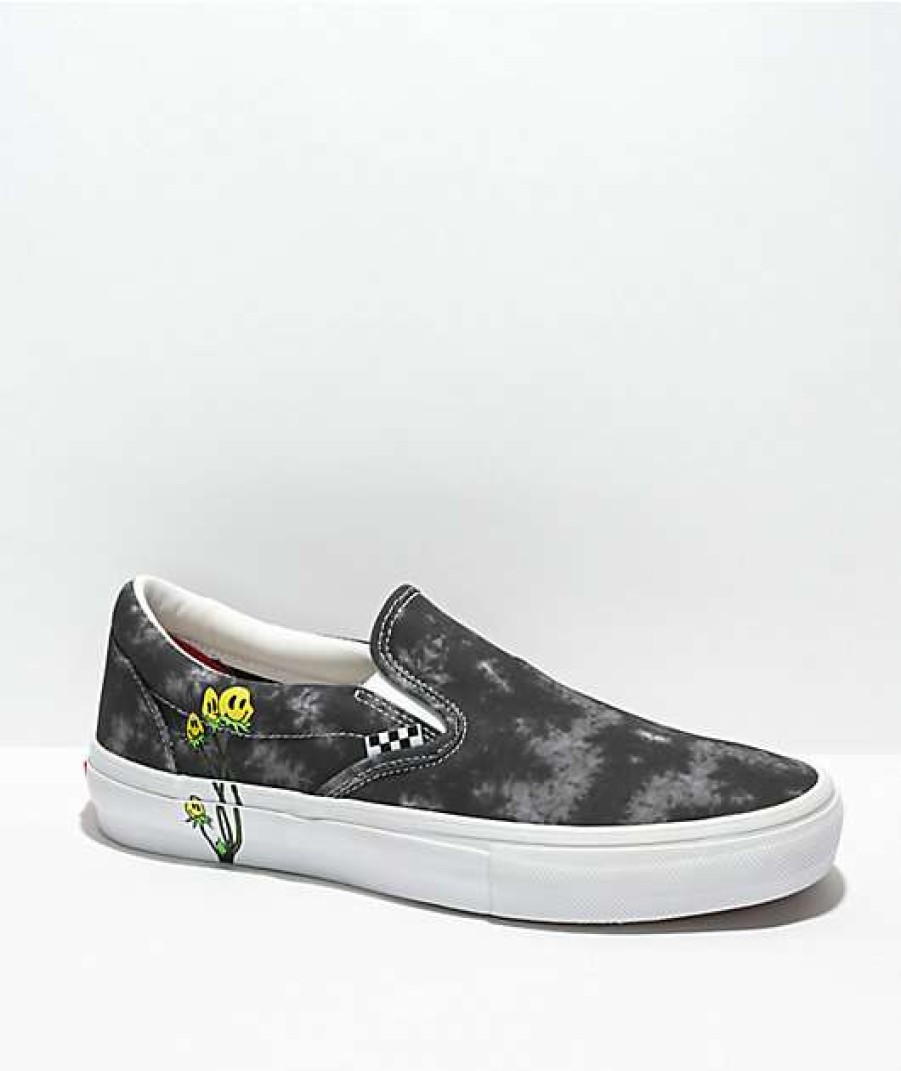 Vans * | Vans Skate Slip-On Twisted Positivity Grey Tie Dye Skate Shoes Promotions