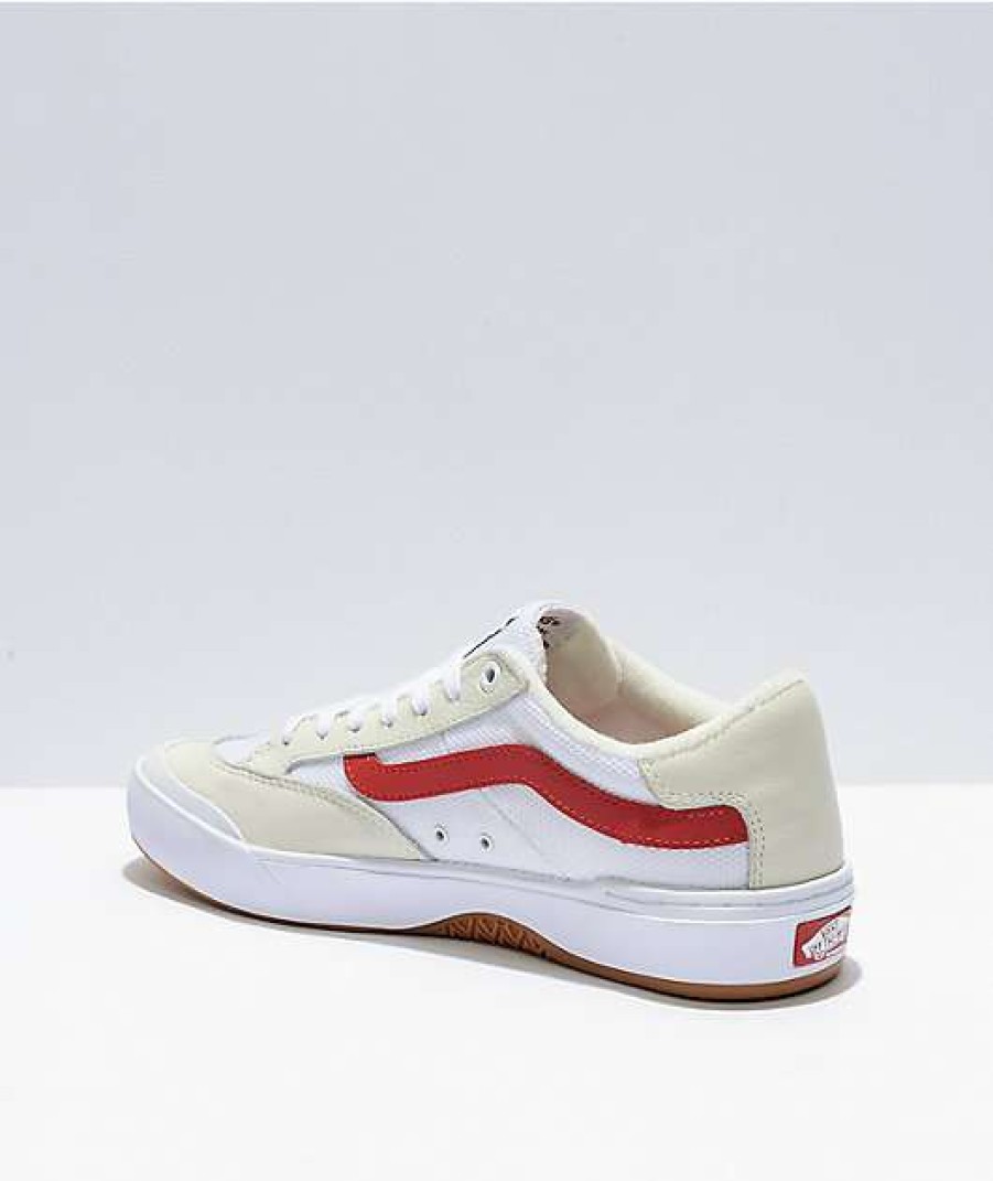 Vans * | Vans Skate Berle White & Chili Pepper Skate Shoes Promotions