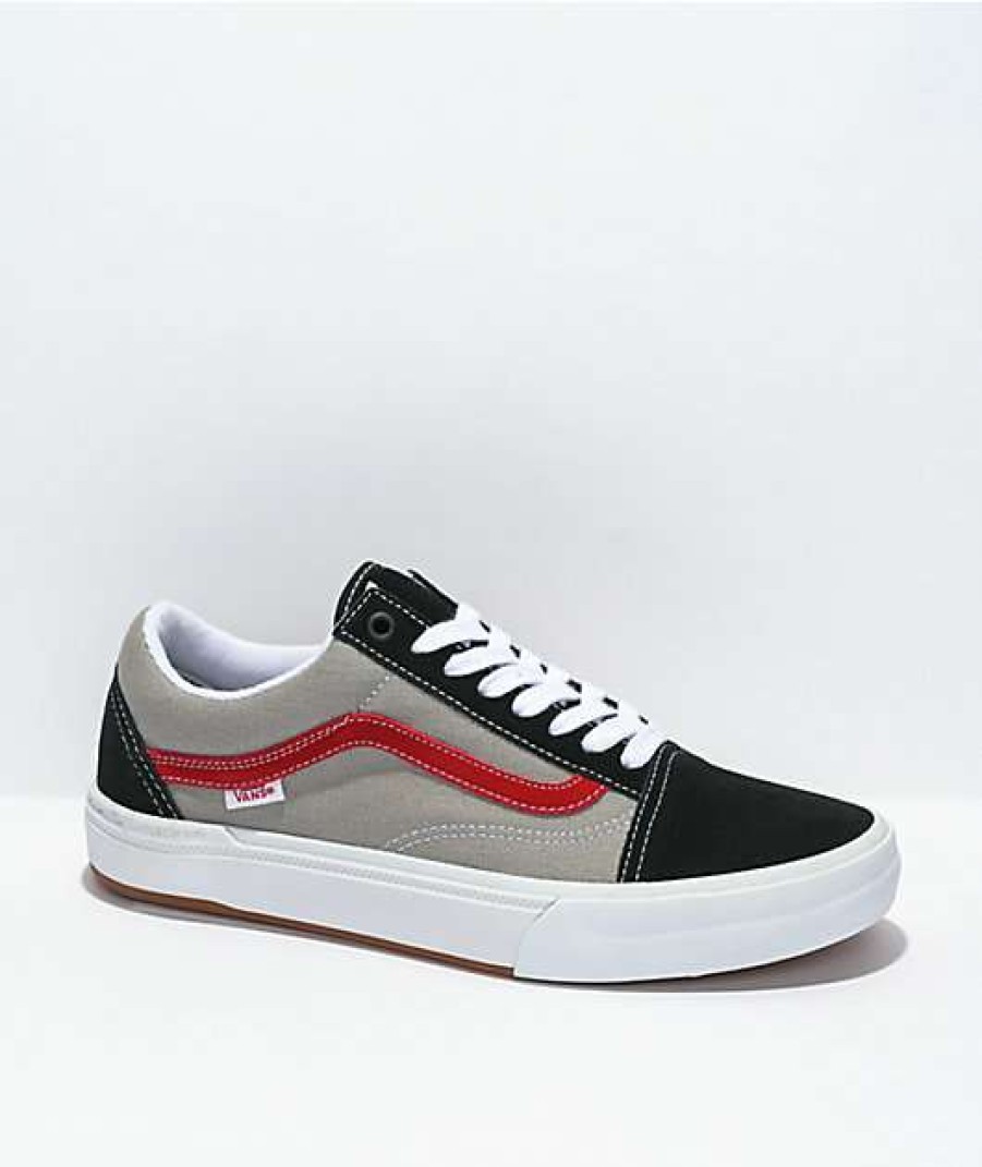 Vans * | Vans Old Skool Pro Bmx Black, Grey, & Red Shoes Promotions