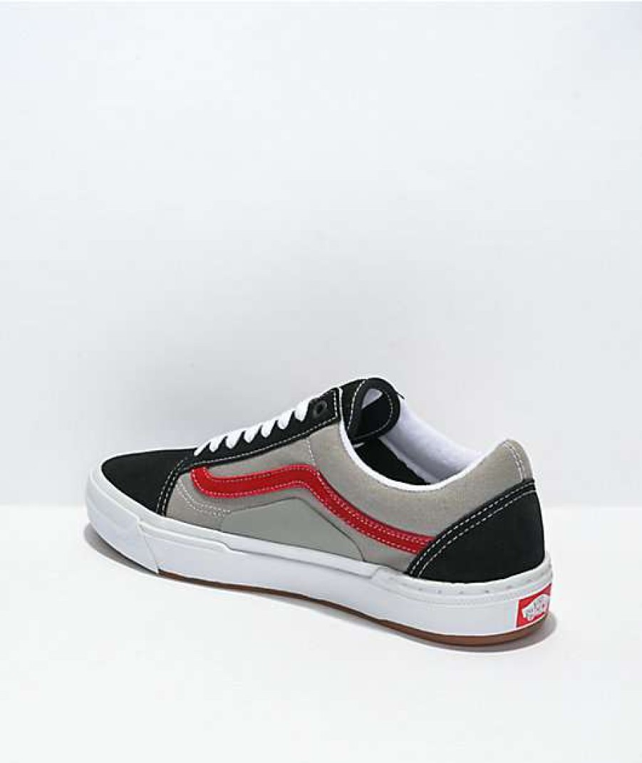 Vans * | Vans Old Skool Pro Bmx Black, Grey, & Red Shoes Promotions