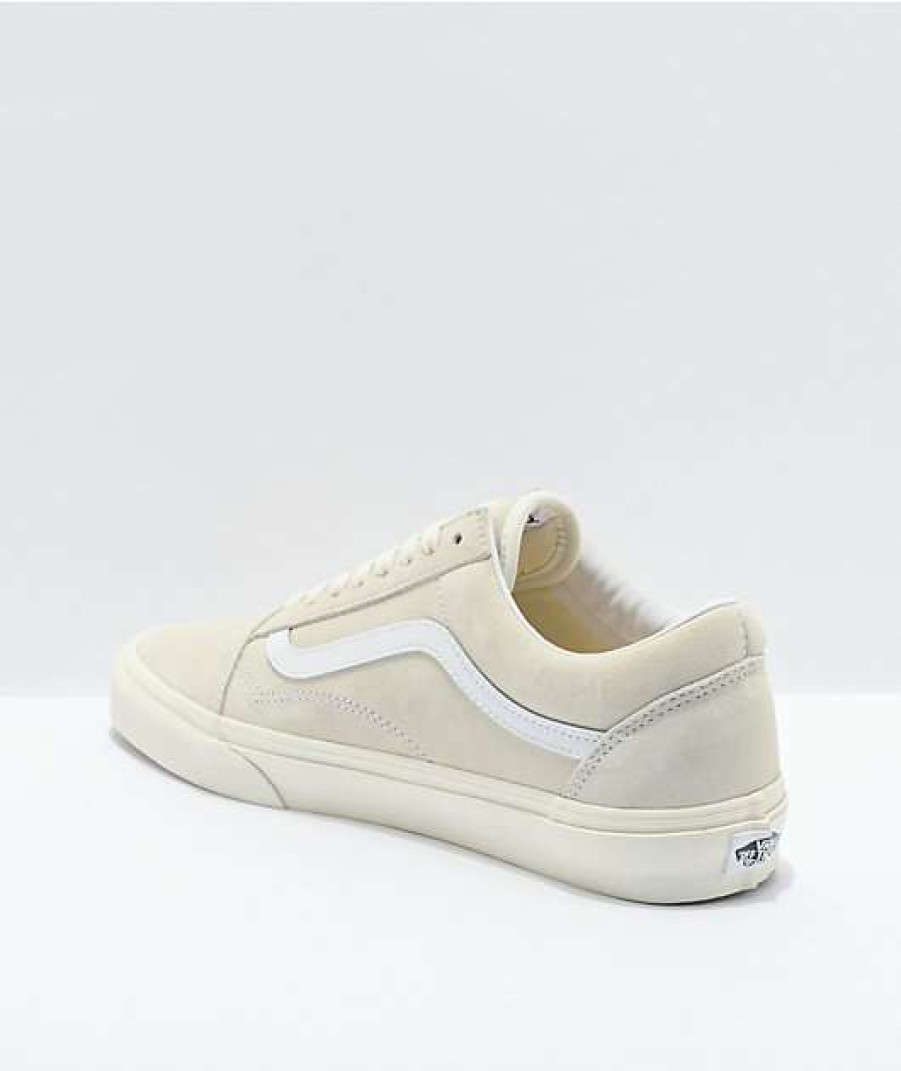 Vans * | Vans Old Skool Pig Suede Marshmallow White Skate Shoes Promotions