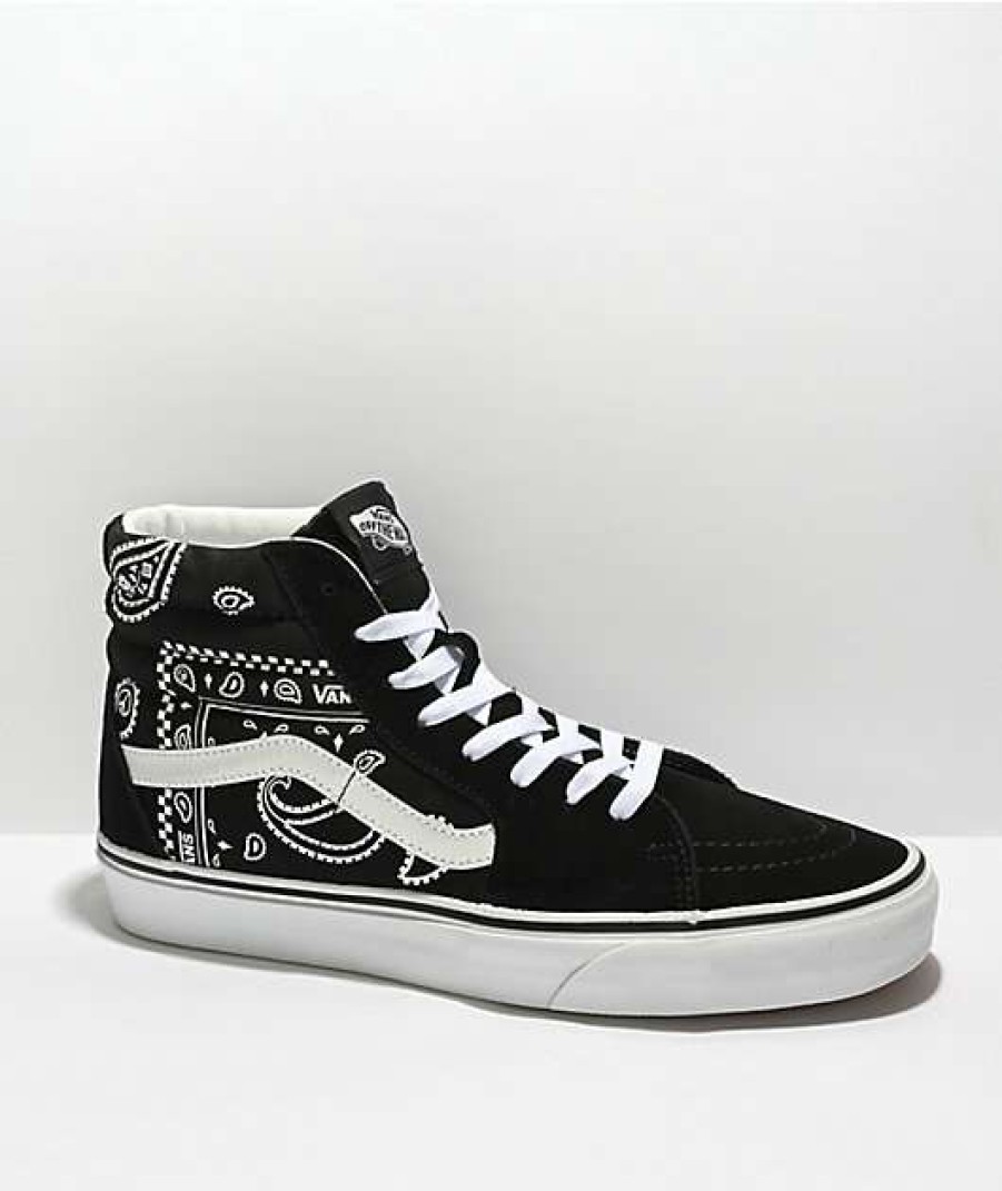 Vans * | Vans Sk8-Hi Peace & Paisley Black Skate Shoes Promotions