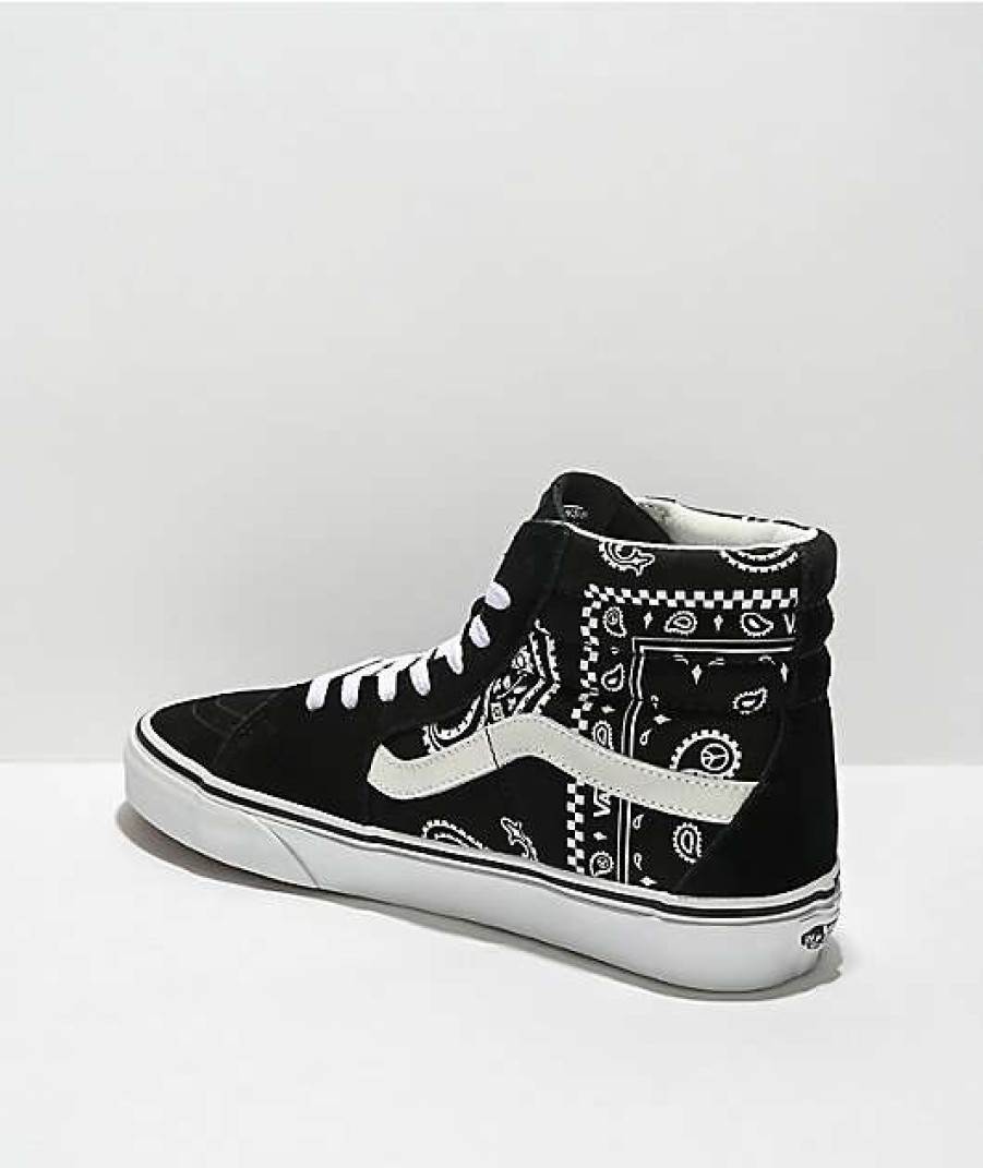 Vans * | Vans Sk8-Hi Peace & Paisley Black Skate Shoes Promotions