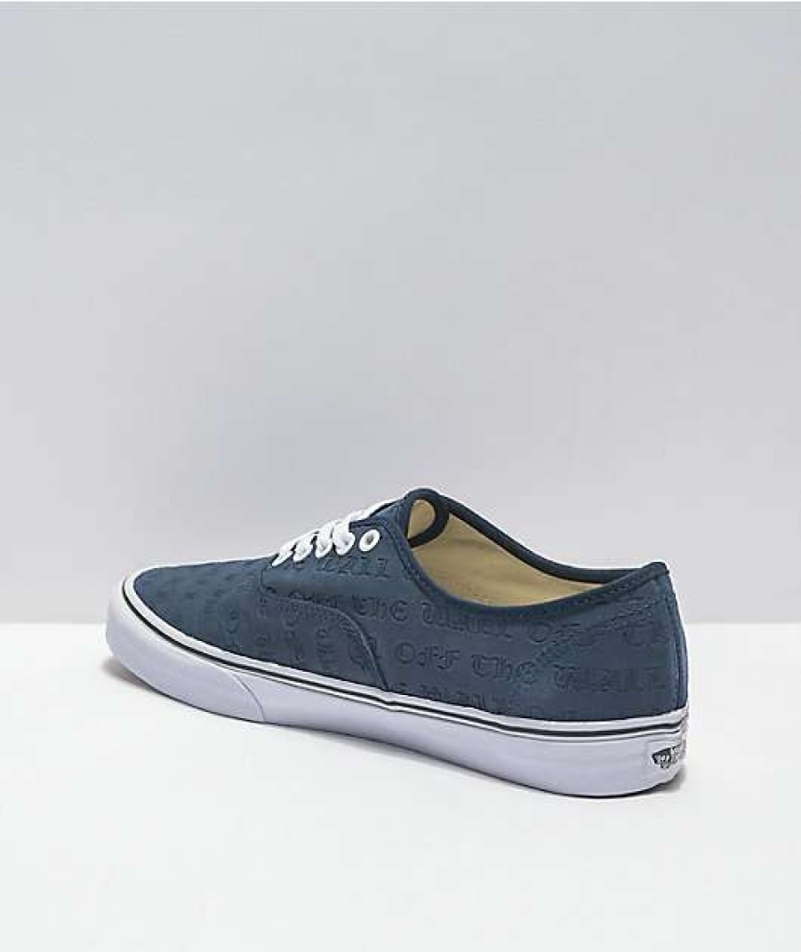 Vans * | Vans Authentic Deboss Otw Dress Blues Skate Shoes Promotions