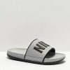 Nike * | Nike Offcourt Grey & Black Slide Sandals Promotions