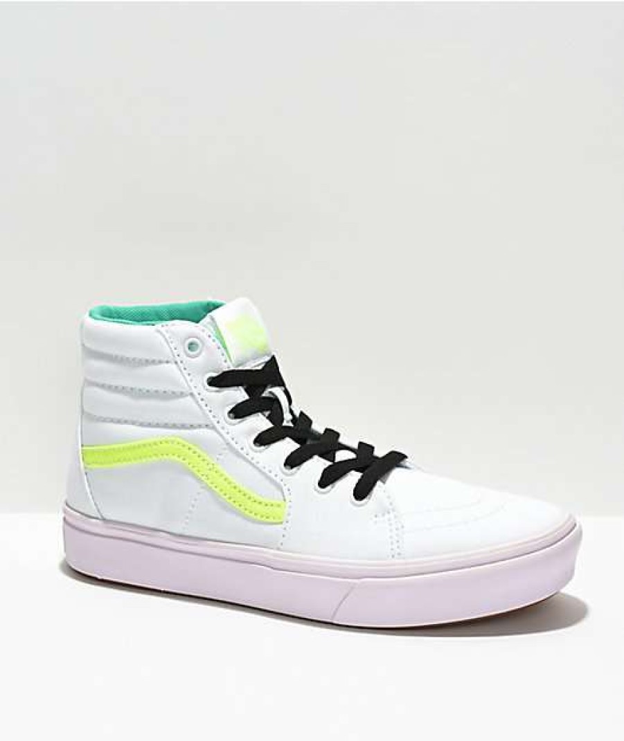 Vans * | Vans Sk8-Hi Comfycush Fluro Skate Shoes Promotions