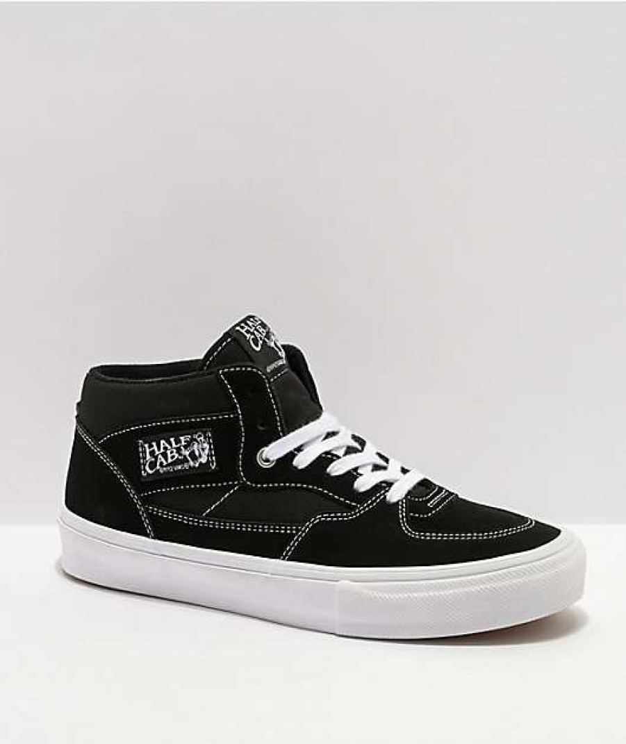 Vans * | Vans Skate Half Cab Black & White Skate Shoes Promotions