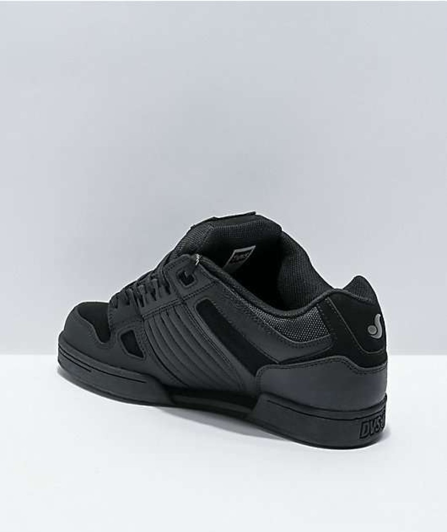 Shoes * | Dvs Celcius Black & Black Leather Skate Shoes Outlet