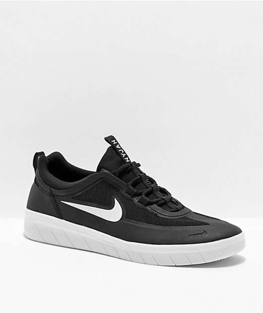 Nike * | Nike Sb Nyjah Free 2.0 Black & White Skate Shoes Promotions