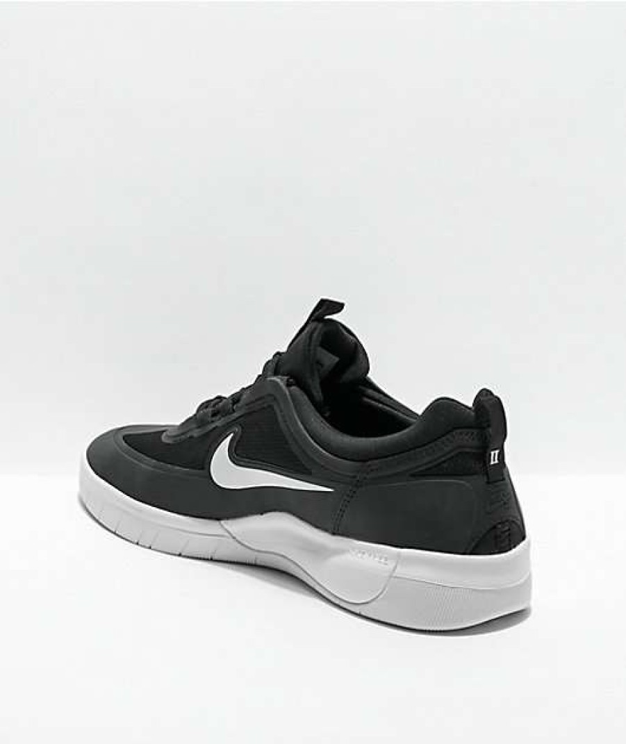 Nike * | Nike Sb Nyjah Free 2.0 Black & White Skate Shoes Promotions