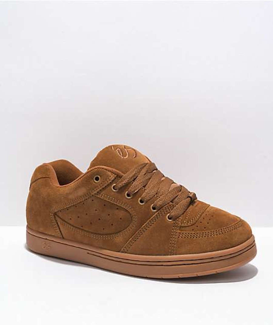 Skate Shoes * | Es Accel Og Brown & Gum Skate Shoes Outlet