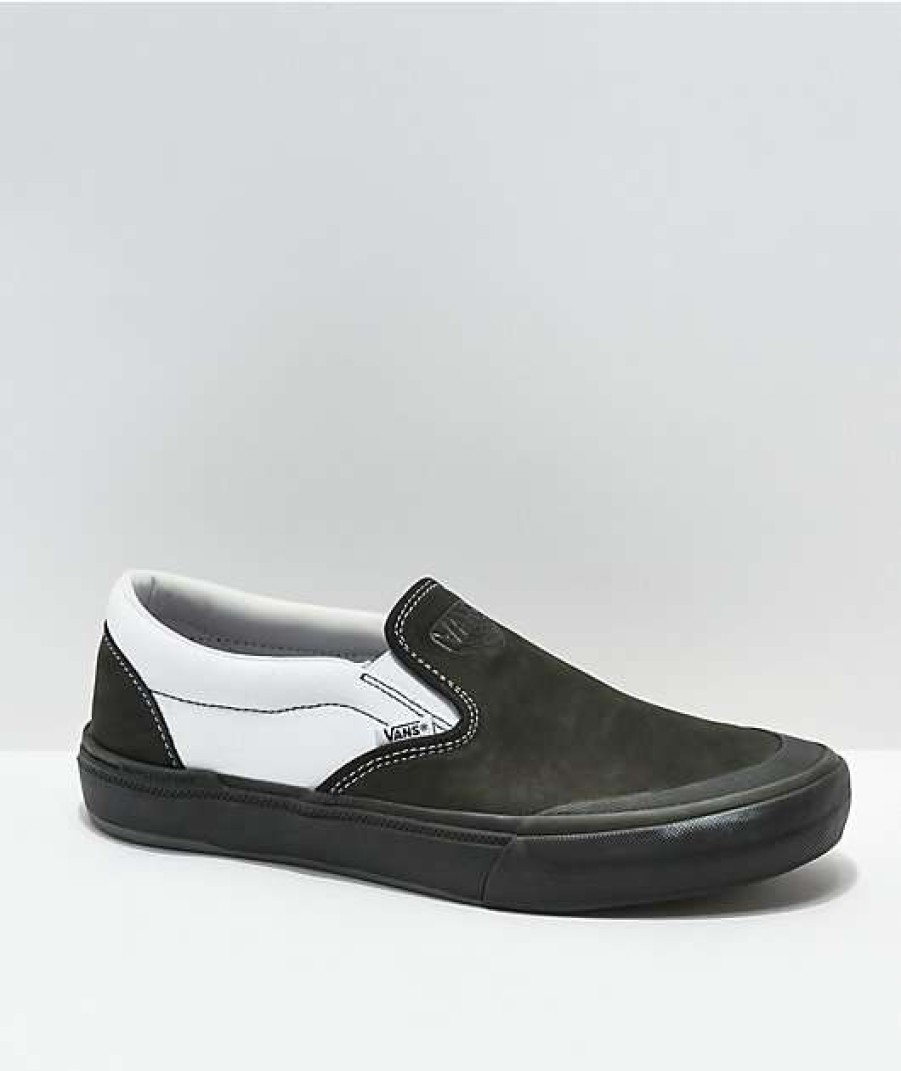 Vans * | Vans Slip-On Pro Bmx Dak Black & White Shoes Promotions