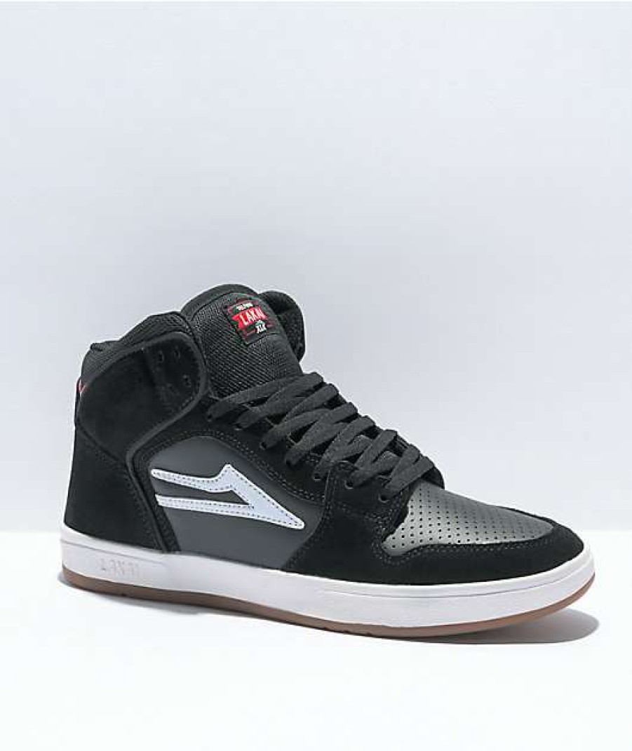 Skate Shoes * | Lakai Telford Black & Grey Suede High Top Skate Shoes Outlet