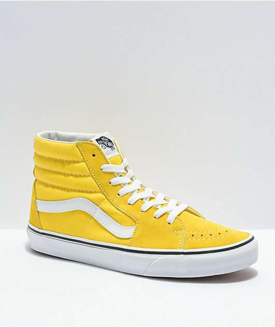 Vans * | Vans Sk8-Hi Cyber Yellow & White Skate Shoes Promotions