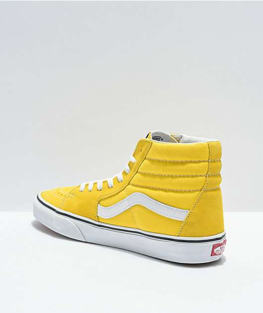 Vans * | Vans Sk8-Hi Cyber Yellow & White Skate Shoes Promotions