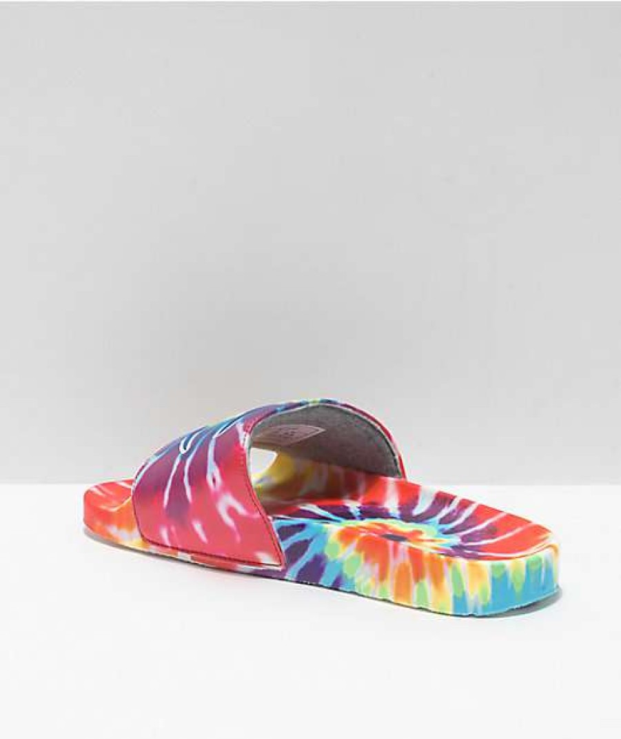 Sandals * | Champion Ipo Rainbow Tie Dye Slide Sandals Outlet