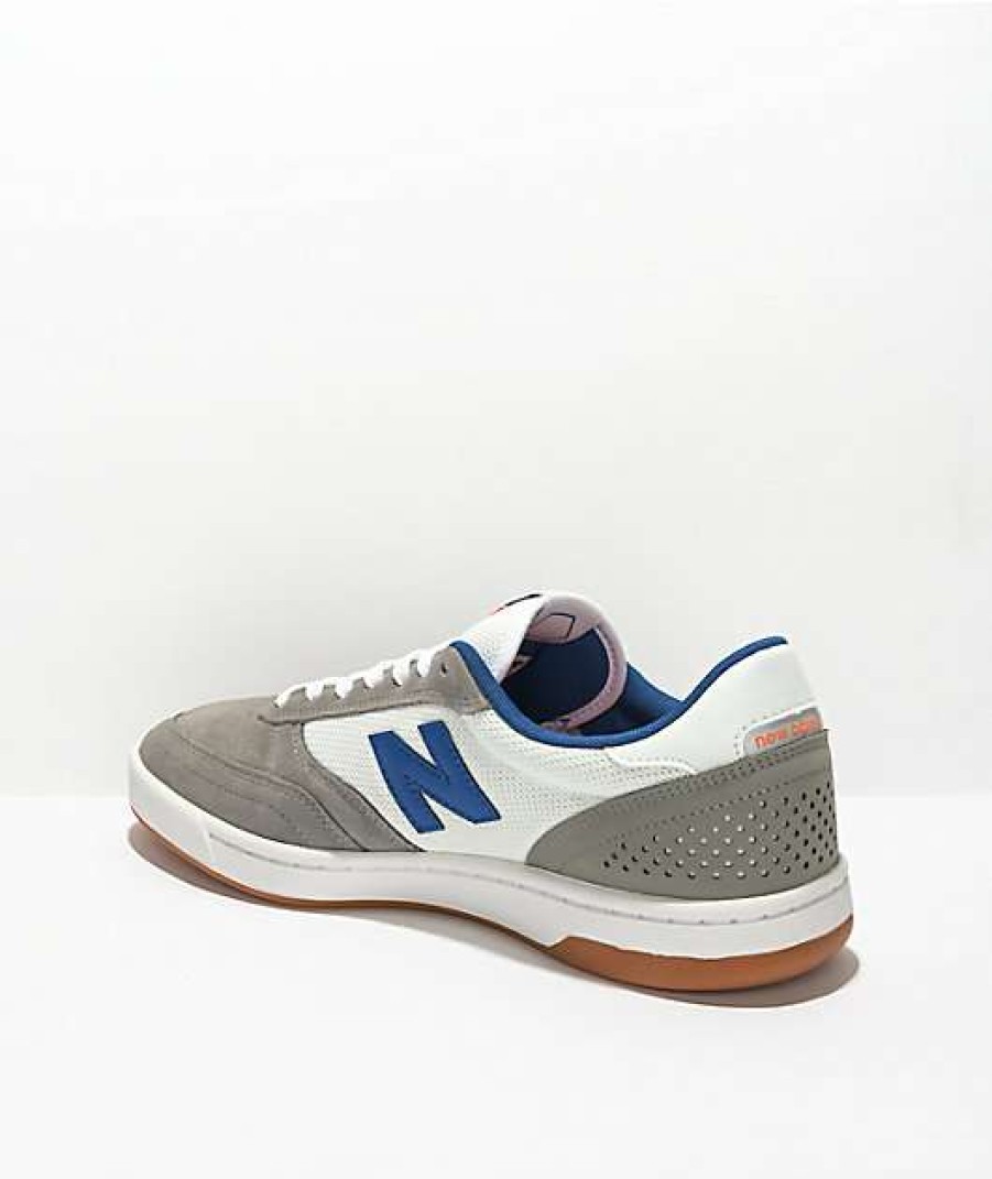 Sneakers * | New Balance Numeric 440 White, Grey, & Navy Skate Shoes Outlet