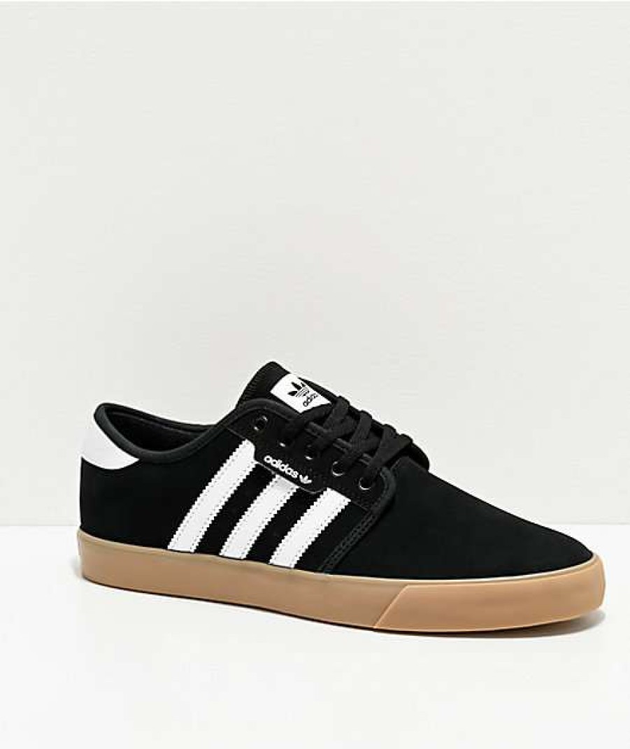 Shoes * | Adidas Seeley Black, White & Gum Shoes Promotions