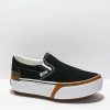 Vans * | Vans Slip-On Stacked Black, White, & Gum Platform Shoes Promotions