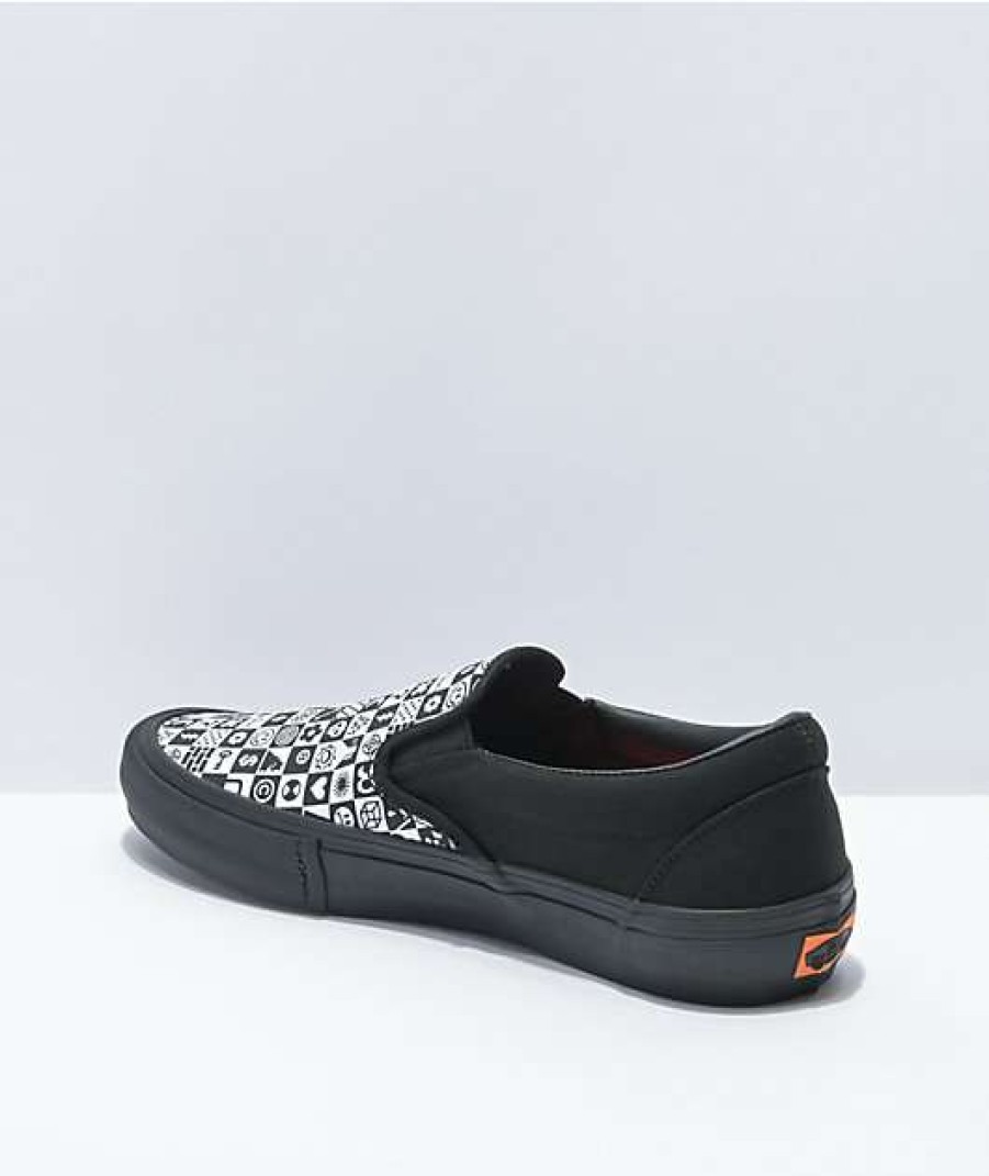 Vans * | Vans X Cult Slip-On Pro Black Checkerboard Shoes Promotions