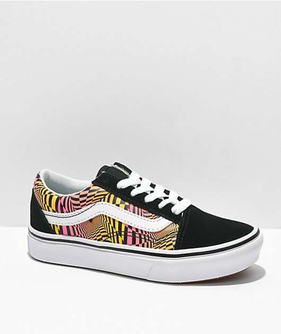 Vans * | Vans Old Skool Comfycush Gradient Check Skate Shoes Promotions