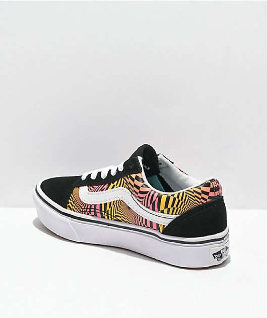 Vans * | Vans Old Skool Comfycush Gradient Check Skate Shoes Promotions