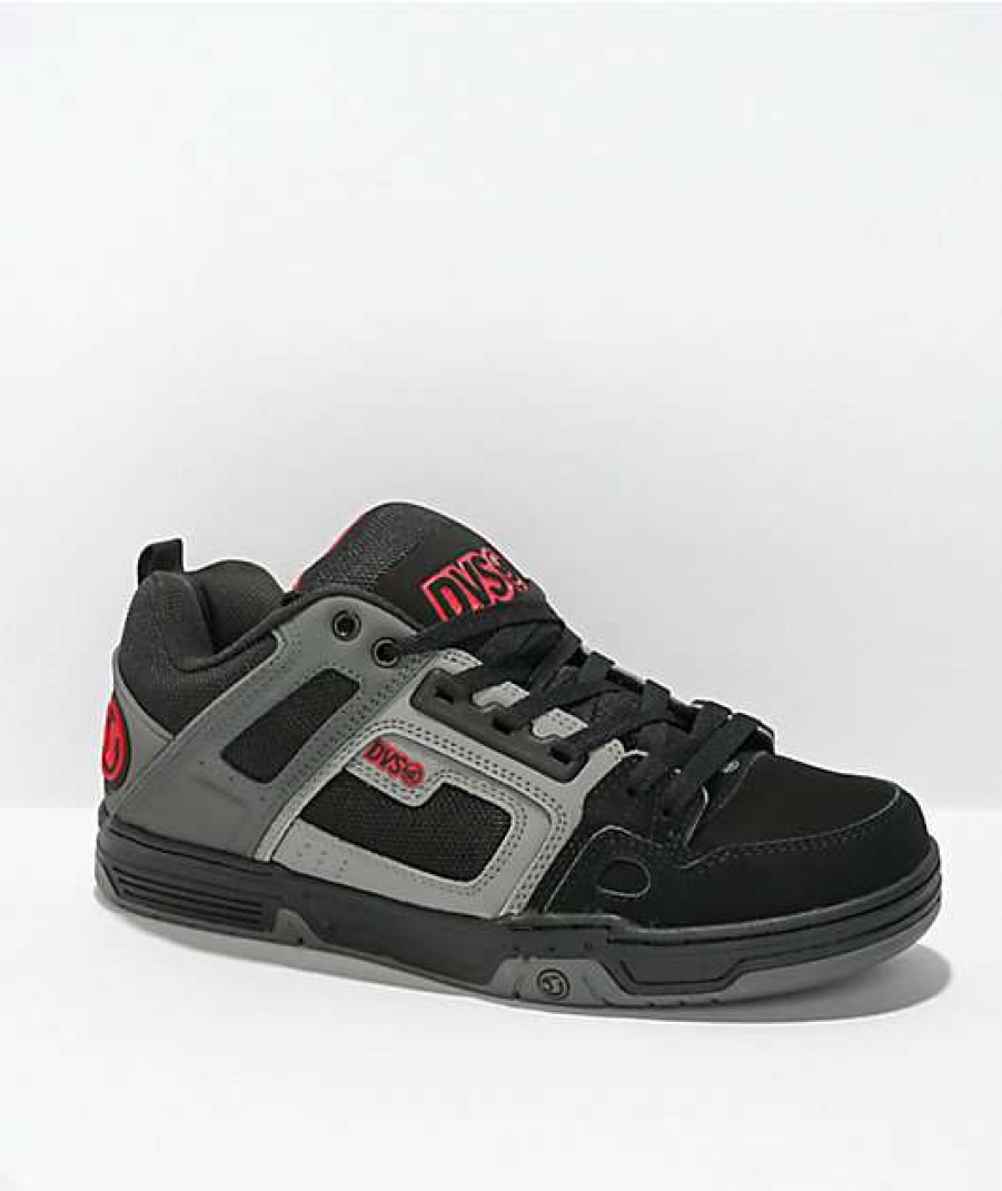 Sneakers * | Dvs Comanche Black, Charcoal, & Red Skate Shoes Outlet