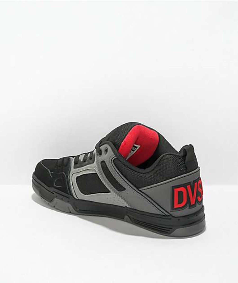 Sneakers * | Dvs Comanche Black, Charcoal, & Red Skate Shoes Outlet