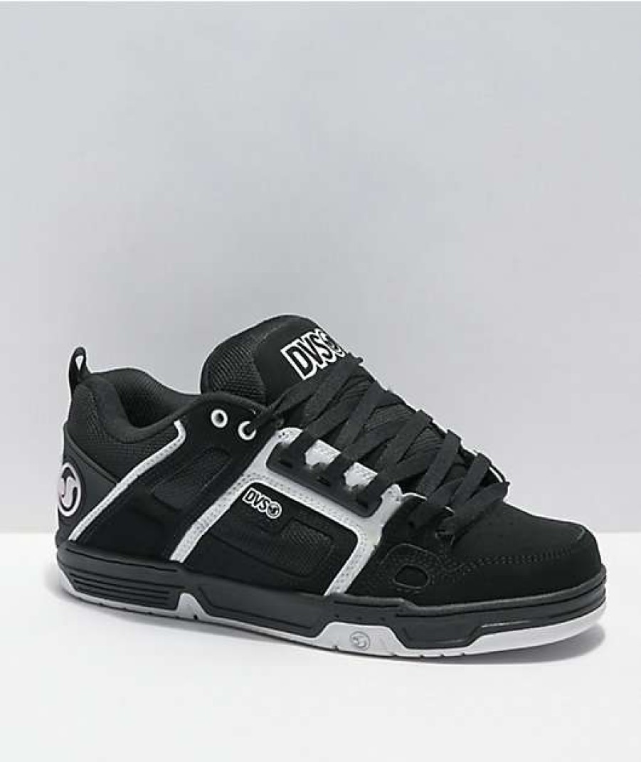 Shoes * | Dvs Comanche Black & White Skate Shoes Outlet