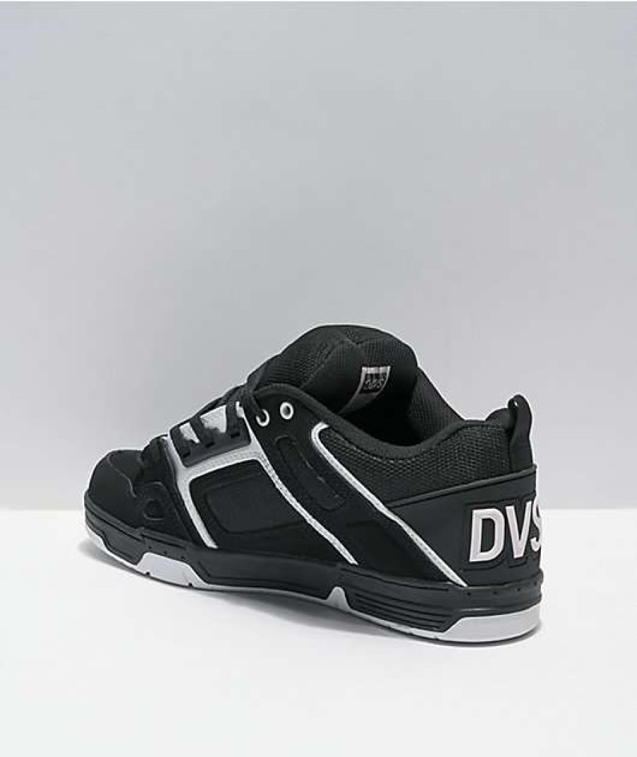 Shoes * | Dvs Comanche Black & White Skate Shoes Outlet