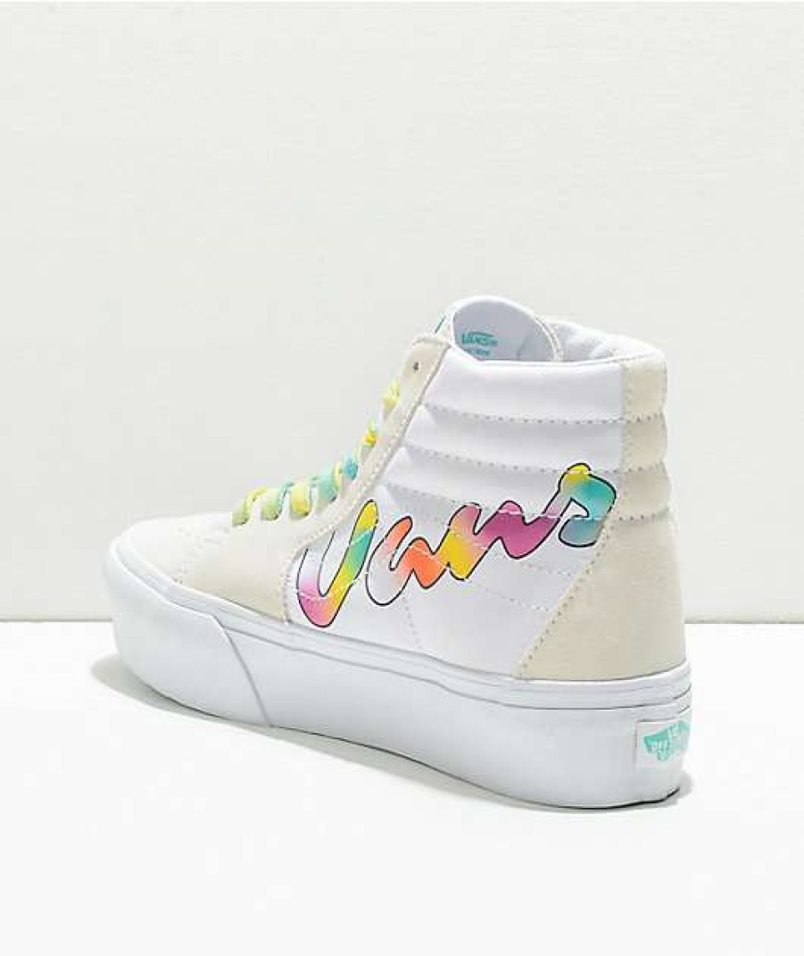 Vans * | Vans Sk8-Hi Spring Fade White Platform 2.0 Shoes Promotions