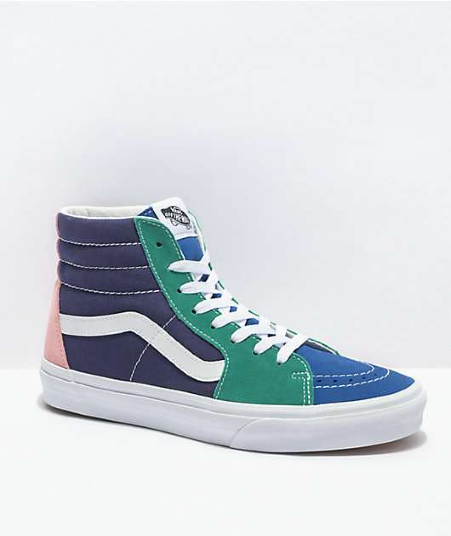 Vans * | Vans Sk8-Hi Retro Court Multi & White Skate Shoes Promotions