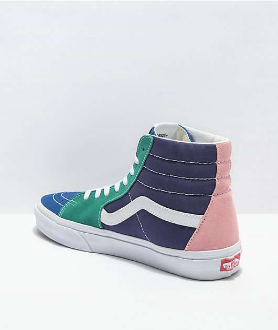 Vans * | Vans Sk8-Hi Retro Court Multi & White Skate Shoes Promotions