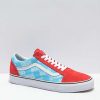 Vans * | Vans Old Skool Retro Blue, Red, & White Skate Shoes Promotions